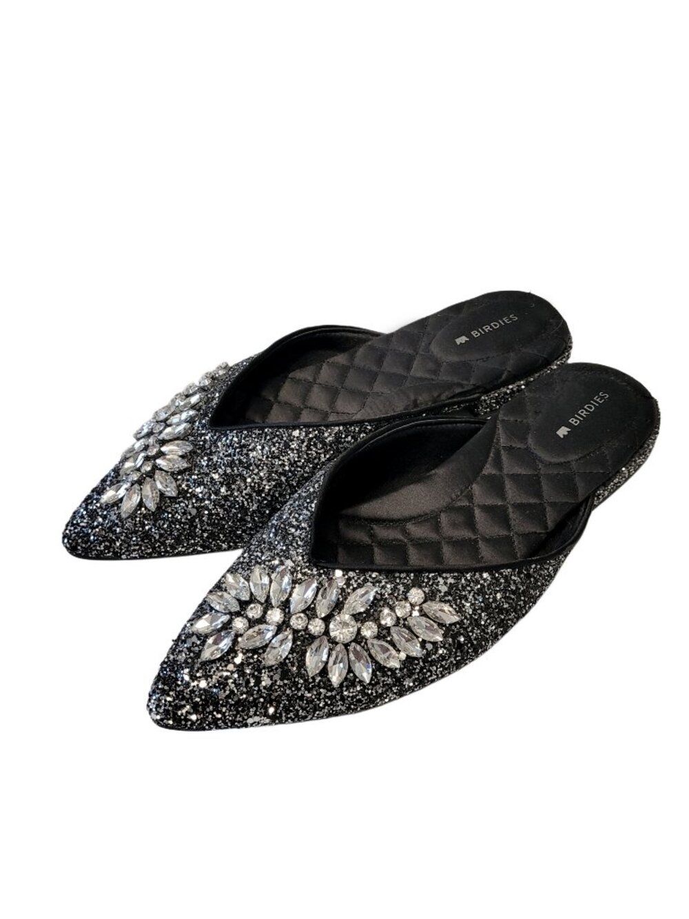 Birdies The Swan Mule in Jeweled Gunmetal